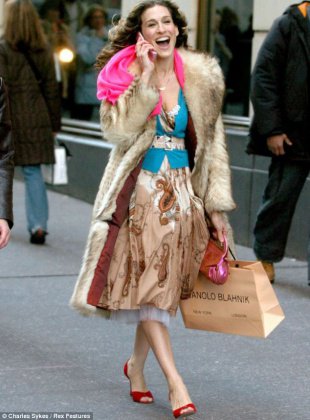 Lachende Carrie Bradshaw