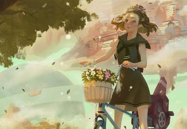 Vrouw op de Fiets