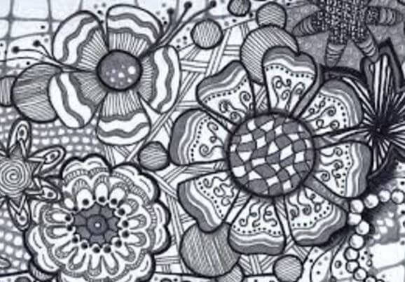 Zentangle-bloemen