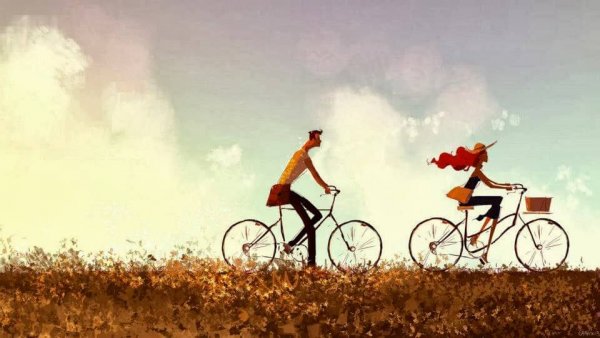 Achter Elkaar Fietsen