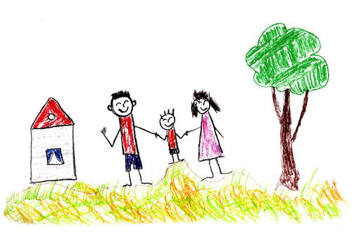 Huis, Boom en Poppetjes