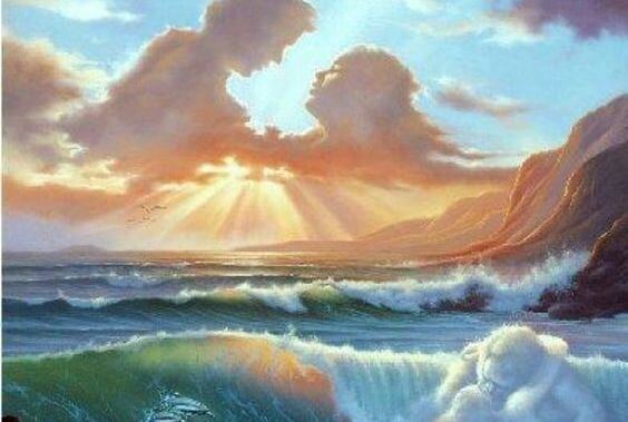 Man en Vrouw in de Wolken