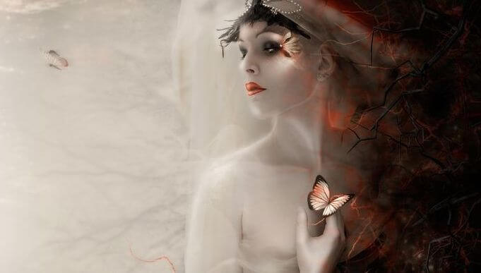 Vrouw met Vlinders