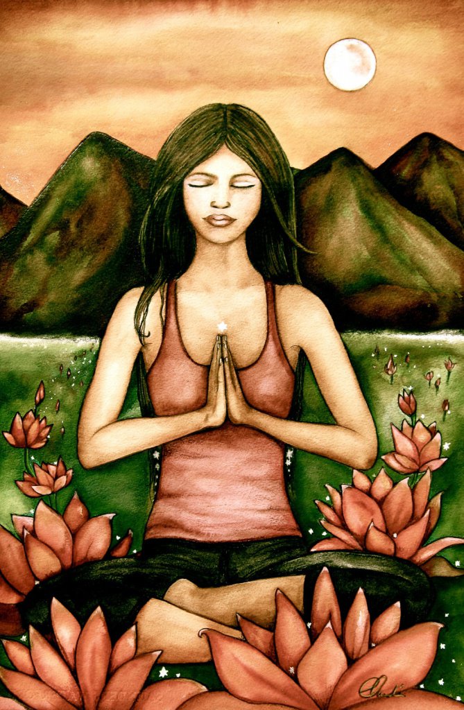 Mediterende Vrouw