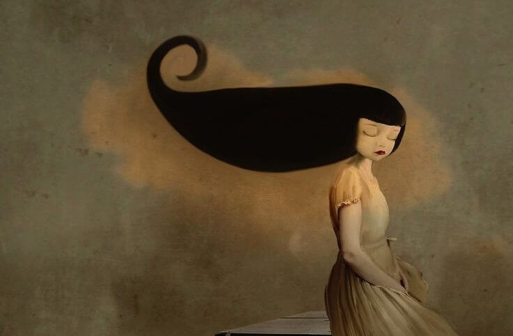 Sombere vrouw
