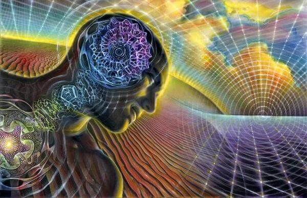 Man In Een Web Van Energie