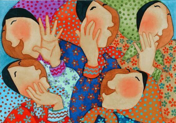 Omaatjes Met Hoofddoek Op Die Als Authentieke Mensen Spreken Zonder Angst