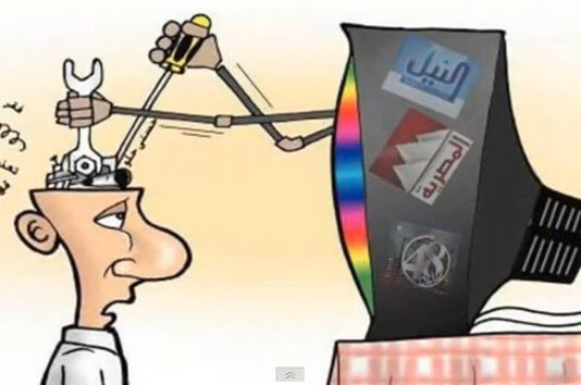 Poppetje Wiens Hersenen Door Een Machine Geprogrammeerd Worden Als Symbool Voor Hoe We Worden Gemanipuleerd Door De Media