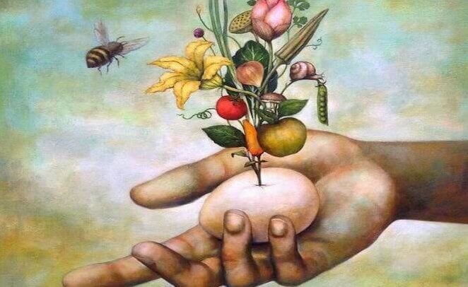 Een Ei Waar Van Alles Uitgroeit En Een Bij Naast Vliegt Als Voorbeeld Van Wat Er Gebeurt Als We Onze Emoties Niet Verwaarlozen