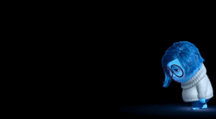 Karakter Verdriet Uit Film Inside Out Voor Het Thema Ik Wil Gelukkig Zijn