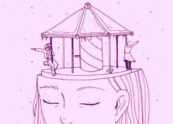 Draaimolen Op Het Hoofd Van Een Vrouw Want Ook Haar Geest Heeft Rust Nodig