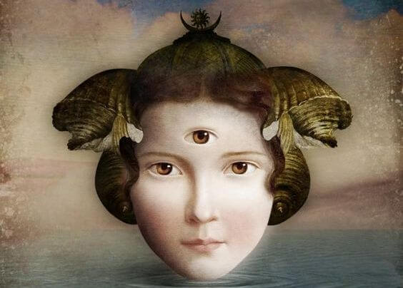 Meisje Met Een Derde Oog