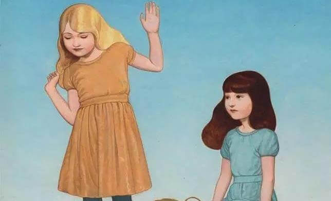 Twee Meisjes Want Vertrouwen Is Vriendschap