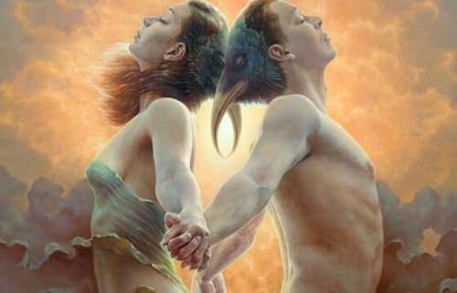 Twee mensen die elkaar krachtig vasthouden want de citaten van Lao Tse spreken ook over kracht