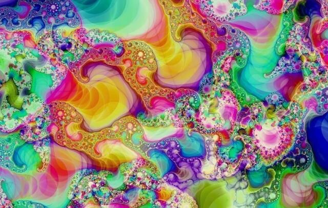 Kleurrijke Abstract Als Symbool Voor Relatie Tussen Kleur En Gevoel