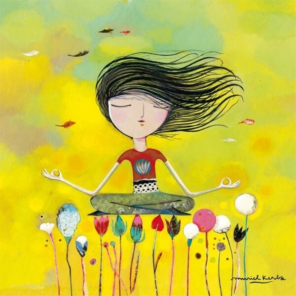 Meisje Is Aan Het Mediteren En Heelt Zo Lichaam En Ziel