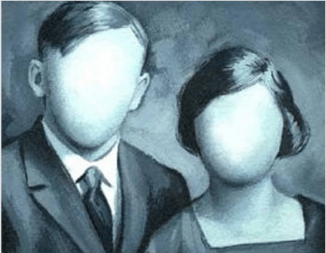 Man en een vrouw die geen gezicht hebben
