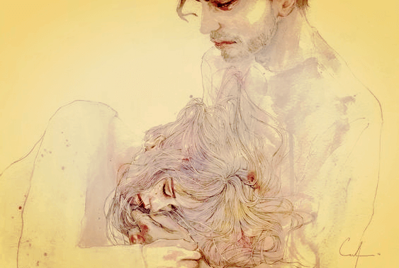 Man en vrouw die beiden hebben besloten om te stoppen met vechten omdat hun relatie geen kans meer heeft