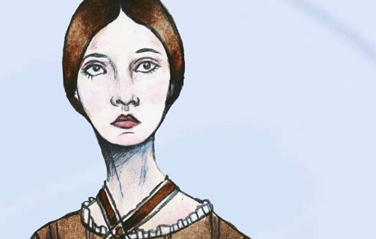 Tekening van Emily Dickinson