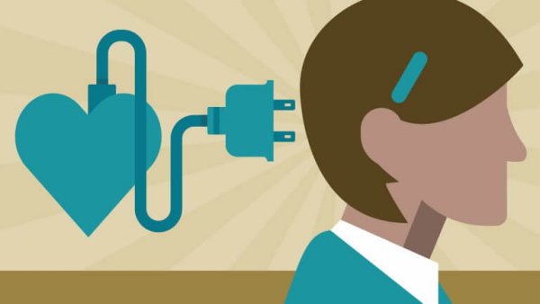 Stekker waarmee je je hart kunt aansluiten op je hoofd