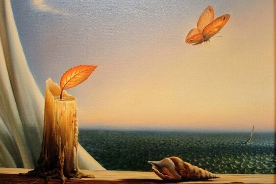 Surrealistische scene; we moeten leren om het onverwachte te omarmen