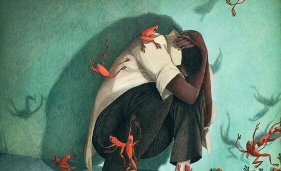 Man wordt aangevallen door kikkers