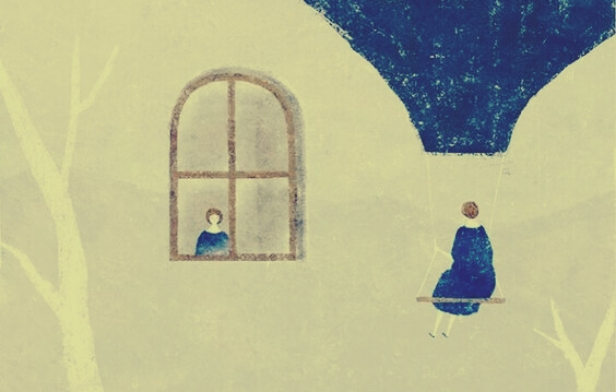 Vrouw die kijkt hoe haar leven voorbijgaat en zegt: Ik heb mezelf nodig