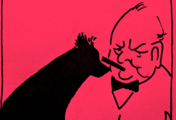 Winston Churchill en zijn zwarte hond van depressie