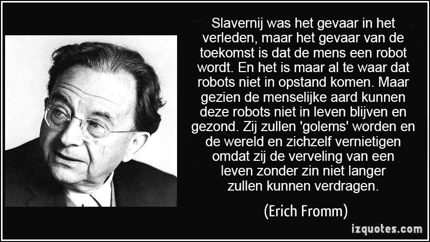 Humanistische psychoanalyse in een citaat van Erich Fromm