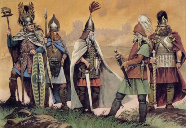 Keltische ridders die nadenken over leven en liefde