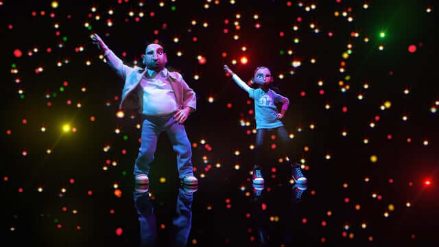 Vader en dochter die samen dansen