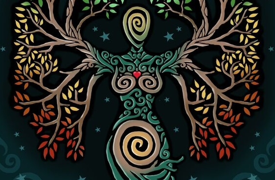 Vrouw die lijkt op een boom