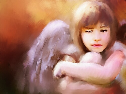 Een klein droevig engeltje