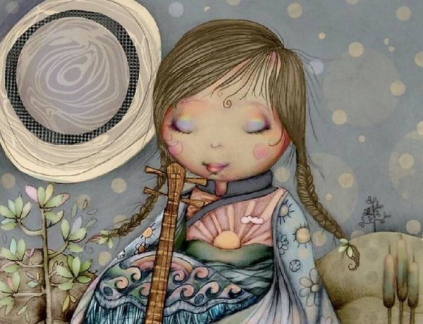 Meisje met gitaar, want een kind dat in zichzelf gelooft kan van alles bereiken