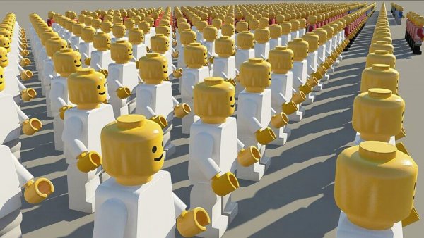 Leger van legopoppetjes