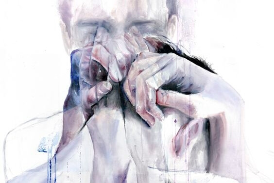 Radeloze man die lijdt aan vrijzwevende angst