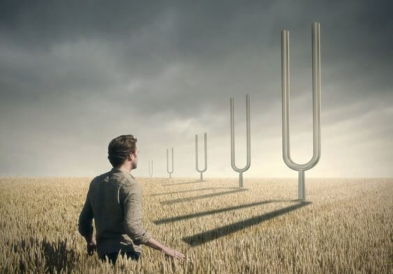 Stemvorken in een tarweveld