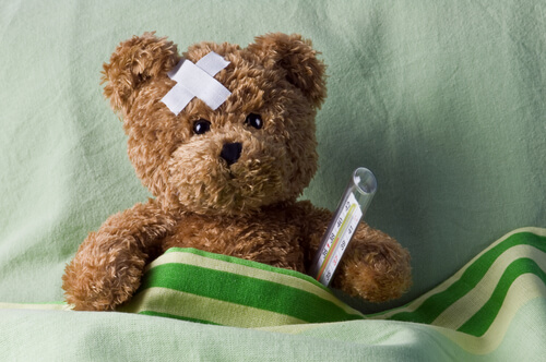 Zieke teddybeer