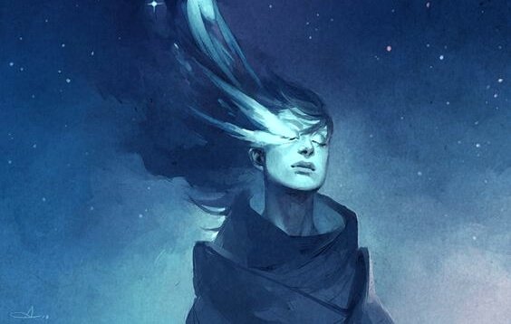 Vrouw wiens ziel uit haar wordt gezogen