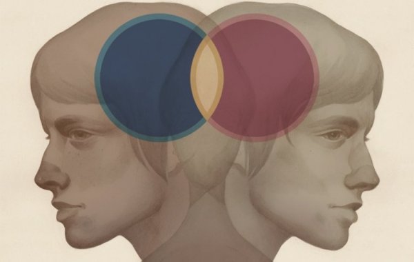 Twee gezichten in elkaar