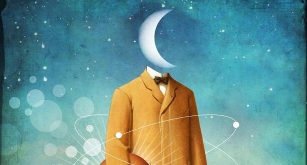 Man met maan als hoofd