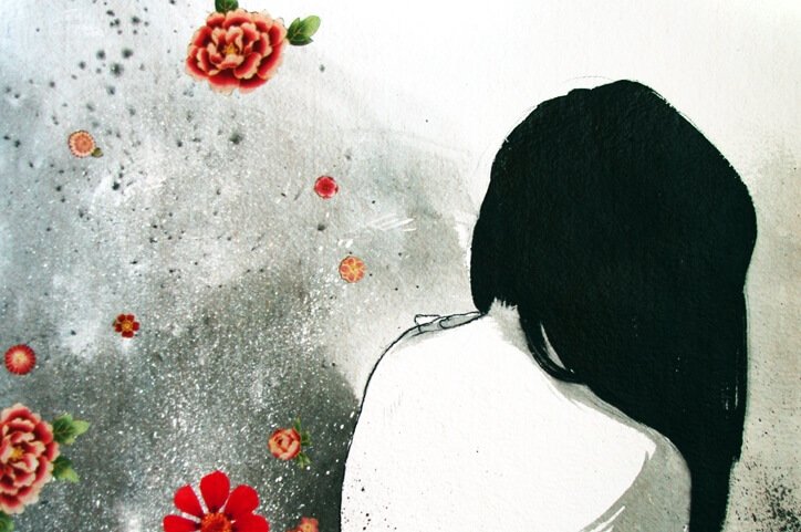 Vrouw met bloemen