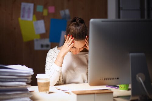 Vrouw met burn-out