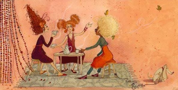 Vrouwen die samen koffie drinken en empathie tonen