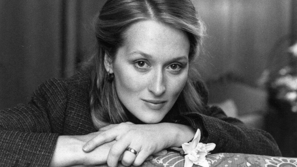 Zwart-wit foto van Meryl Streep