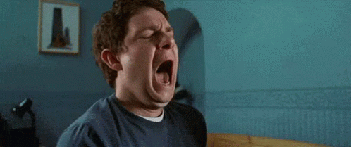 Man die staat te gapen