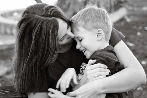 Moeder met zoon