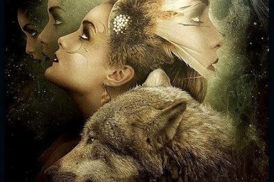 Vrouw met wolf