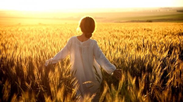 Vrouw in een granenveld, als voorbeeld van de persoonlijkheidstypes volgens Erich Fromm