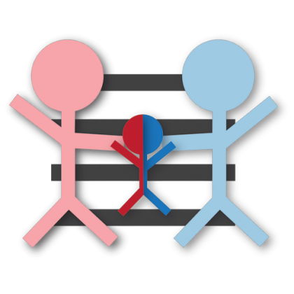 Twee ouders die samen co-ouderschap hebben